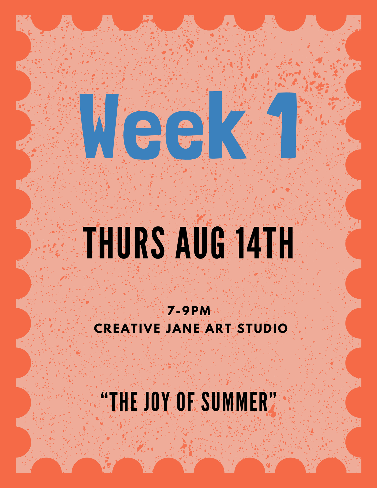 CRAFT CLUB WEEK ONE - AUGUST 14TH