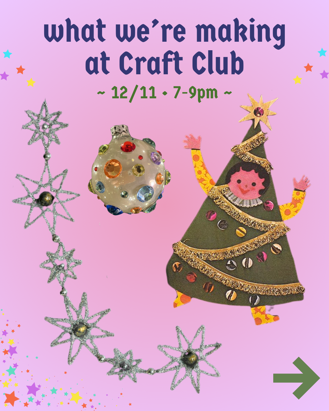 CRAFT CLUB - HOLIDAY CRAFTING!! - DEC 11
